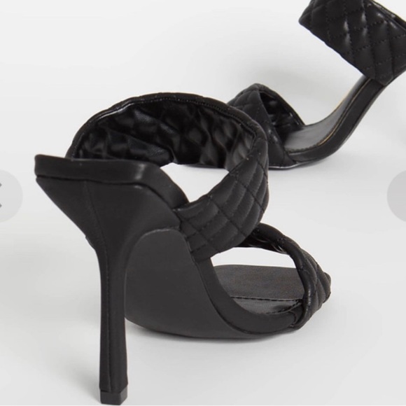 Quilted Black heeled mules - Picture 4 of 6